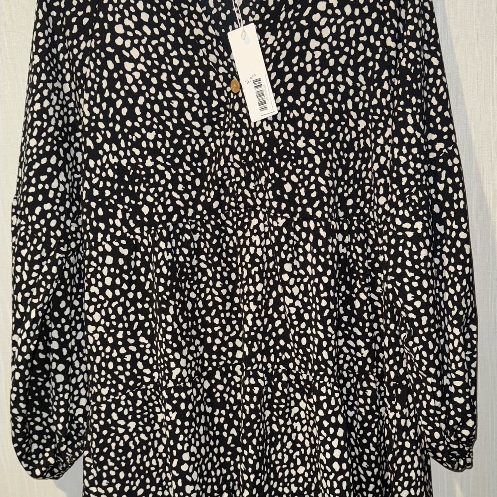 Black and White Polka Dot Dress Size S NWT